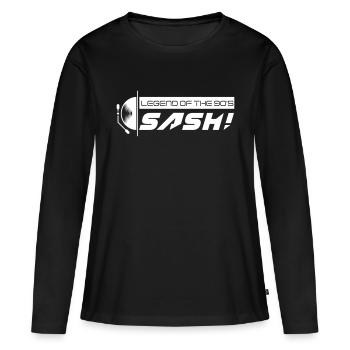 DJ SASH ! Turntable Logo - T-shirt manches longues Premium bio Femme - noir - Devant - Julia (174cm)