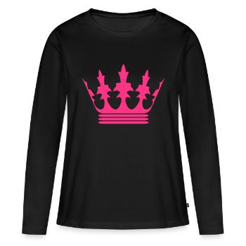 Crowns, Bachelorette Parties, Steg Nights, Bride - T-shirt manches longues Premium bio Femme - noir - Devant - Julia (174cm)