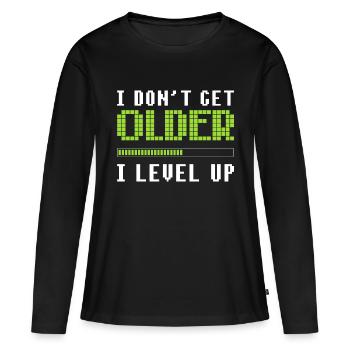 Gaming Zocken Nerd Gamer Geek Console Gift - Women's Premium Organic Long Sleeve Shirt - black - Front - Julia (174cm)