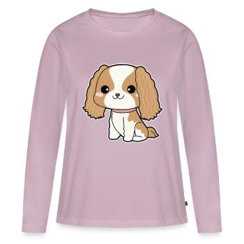 Cavalier King Charles Spaniel - Frauen Premium Bio Langarmshirt - Altrosa - Vorne - Julia (174cm)