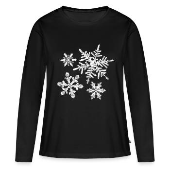 hiver - T-shirt manches longues Premium bio Femme - noir - Devant - Julia (174cm)