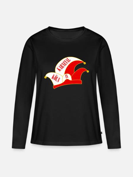 Karneval in Köln - Frauen Premium Bio Langarmshirt - Schwarz