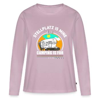 Camper Familie - Camping Wagen - Frauen Premium Bio Langarmshirt - Altrosa - Vorne - Julia (174cm)