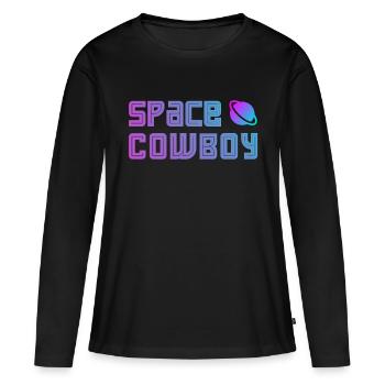 Space Cowboy - Frauen Premium Bio Langarmshirt - Schwarz - Vorne - Julia (174cm)