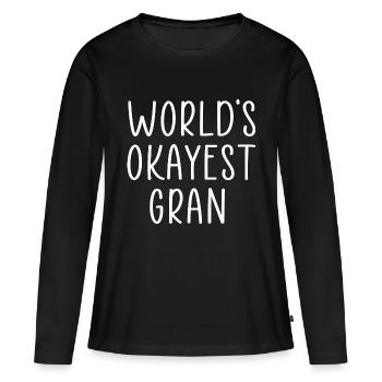 Großes Angebot - Frauen Premium Bio Langarmshirt - Schwarz - Vorne - Julia (174cm)