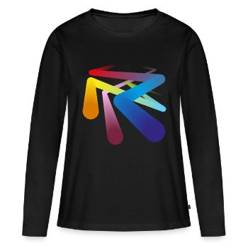 Farben Pipelines - Frauen Premium Bio Langarmshirt - Schwarz - Vorne - Julia (174cm)