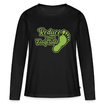 Reduce your ecological footprint - Women's Premium Organic Long Sleeve Shirt - black - Front - Julia (174cm)
