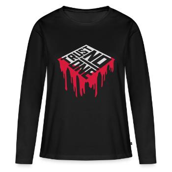 ne faites confiance à personne pour ne citer - T-shirt manches longues Premium bio Femme - noir - Devant - Julia (174cm)