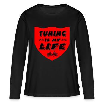 Tuning - Women's Premium Organic Long Sleeve Shirt - black - Front - Julia (174cm)