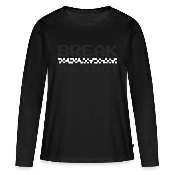 Break the limits - Women's Premium Organic Long Sleeve Shirt - black - Front - Julia (174cm)