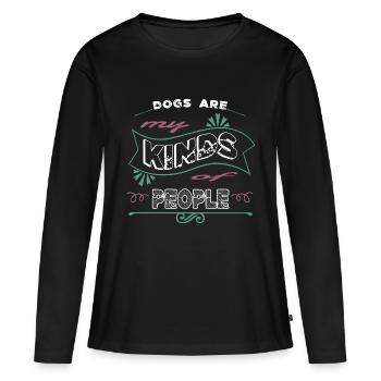 beagle dogs dogwalking animal rights activists - Frauen Premium Bio Langarmshirt - Schwarz - Vorne - Julia (174cm)