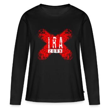 IRA - La Colère - T-shirt manches longues Premium bio Femme - noir - Devant - Julia (174cm)