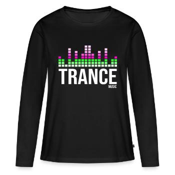 Logo de la musique trance - T-shirt manches longues Premium bio Femme - noir - Devant - Julia (174cm)