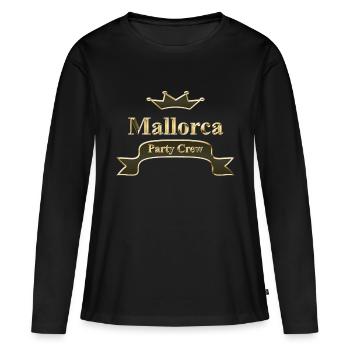 Majorque - T-shirt manches longues Premium bio Femme - noir - Devant - Julia (174cm)