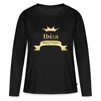 Ibiza - T-shirt manches longues Premium bio Femme - noir - Devant - Julia (174cm)