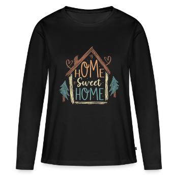 Home Sweet Home Home Owner Housewarming - Women's Premium Organic Long Sleeve Shirt - black - Front - Julia (174cm)