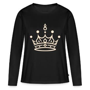 Couronne de splendeur du couronnement - T-shirt manches longues Premium bio Femme - noir - Devant - Julia (174cm)