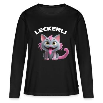 Traite - T-shirt manches longues Premium bio Femme - noir - Devant - Julia (174cm)