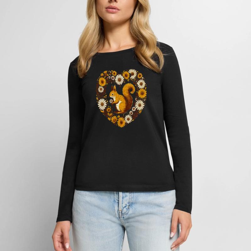 Eichhörnchen Frauen Premium Bio Langarmshirt