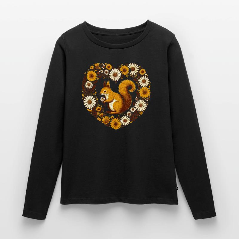 Eichhörnchen Frauen Premium Bio Langarmshirt