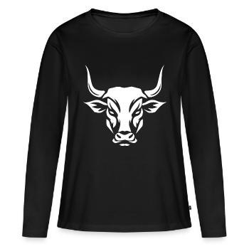 Taureau Taureau - T-shirt manches longues Premium bio Femme - noir - Devant - Julia (174cm)