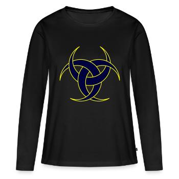 Emblème de Diane II - T-shirt manches longues Premium bio Femme - noir - Devant - Julia (174cm)