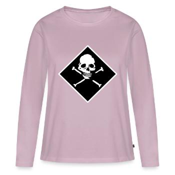 Skull and bones - Women's Premium Organic Long Sleeve Shirt - dusky pink - Front - Julia (174cm)