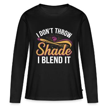 Motif de maquillage tendance au charme rétro - T-shirt manches longues Premium bio Femme - noir - Devant - Julia (174cm)