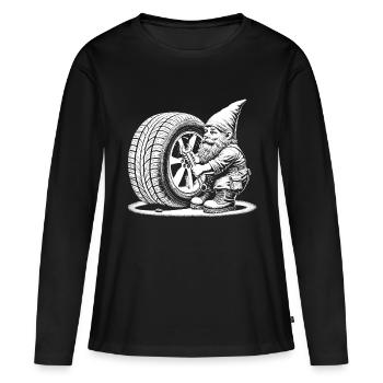 Tire workshop - Women's Premium Organic Long Sleeve Shirt - black - Front - Julia (174cm)