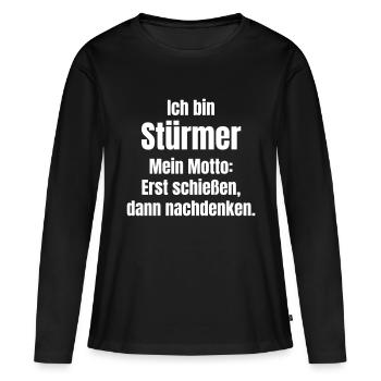 I'm a football striker - Women's Premium Organic Long Sleeve Shirt - black - Front - Julia (174cm)