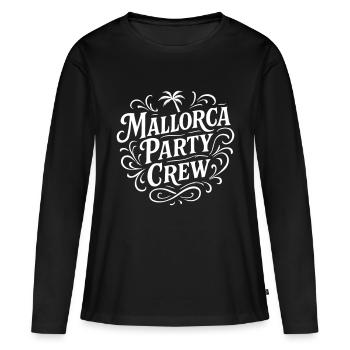 Mallorca Party Crew - T-shirt manches longues Premium bio Femme - noir - Devant - Julia (174cm)