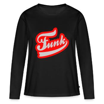 Funk - Frauen Premium Bio Langarmshirt - Schwarz - Vorne - Julia (174cm)