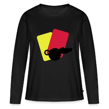 shiri equipment / referee stuff (2c) - Frauen Premium Bio Langarmshirt - Schwarz - Vorne - Julia (174cm)