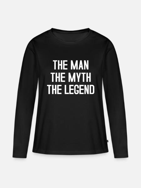 Man Myth Legend - Frauen Premium Bio Langarmshirt - Schwarz