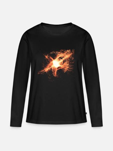 Explosion - Frauen Premium Bio Langarmshirt - Schwarz