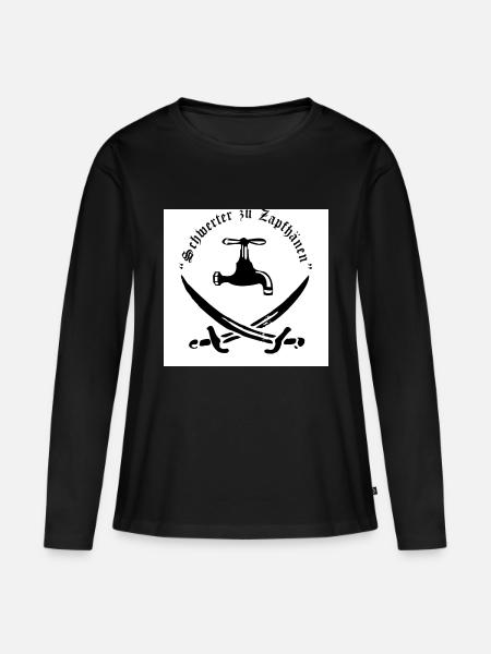 Schwerter zu Zapfhähnen - Frauen Premium Bio Langarmshirt - Schwarz