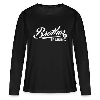 brother in training - T-shirt manches longues Premium bio Femme - noir - Devant - Julia (174cm)