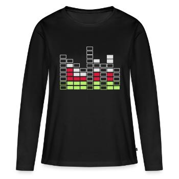 Musique Bassline bro jeu égaliseur - T-shirt manches longues Premium bio Femme - noir - Devant - Julia (174cm)