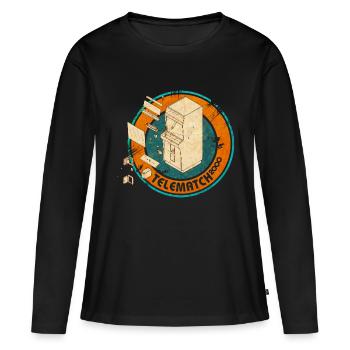 telematch2000 - T-shirt manches longues Premium bio Femme - noir - Devant - Julia (174cm)