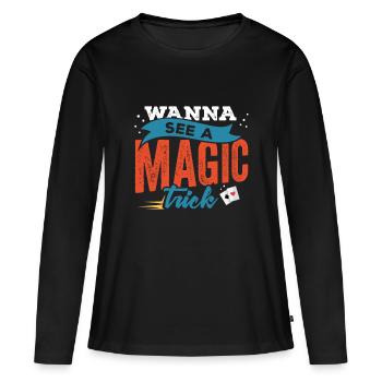Magiciens Magicien Magicien Magicien Cadeau de sorcellerie - T-shirt manches longues Premium bio Femme - noir - Devant - Julia (174cm)