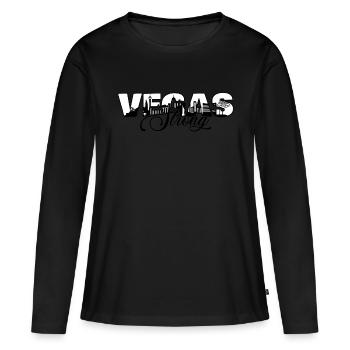 Vegas Strong - T-shirt manches longues Premium bio Femme - noir - Devant - Julia (174cm)