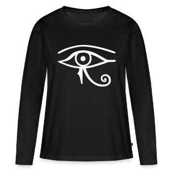 Horus Eye - Women's Premium Organic Long Sleeve Shirt - black - Front - Julia (174cm)