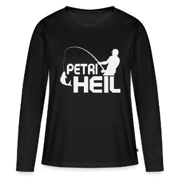 Pêche Pêche Pêche pêche poisson pêche cadeau de pêche - T-shirt manches longues Premium bio Femme - noir - Devant - Julia (174cm)