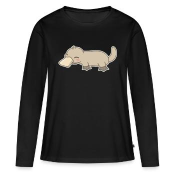 Animal à bec - T-shirt manches longues Premium bio Femme - noir - Devant - Julia (174cm)
