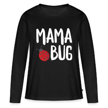 Maman Bug - T-shirt manches longues Premium bio Femme - noir - Devant - Julia (174cm)