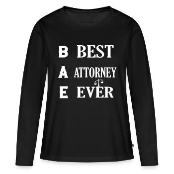 BAE Meilleur avocat avocat de tous les temps - T-shirt manches longues Premium bio Femme - noir - Devant - Julia (174cm)
