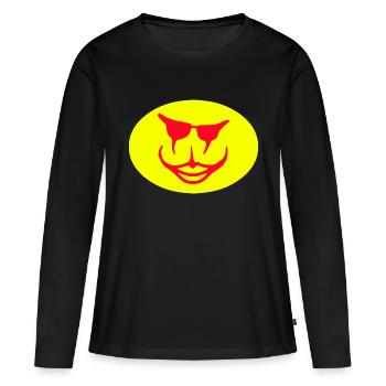 Été - T-shirt manches longues Premium bio Femme - noir - Devant - Julia (174cm)