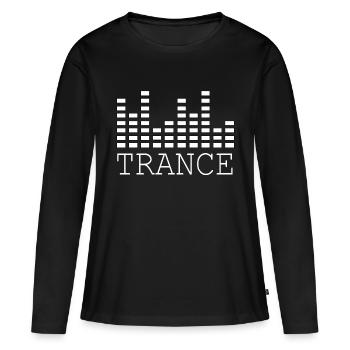 Trance - Frauen Premium Bio Langarmshirt - Schwarz - Vorne - Julia (174cm)