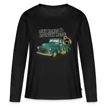 Musique country Rural Landei Country Musicien Maman - T-shirt manches longues Premium bio Femme - noir - Devant - Julia (174cm)