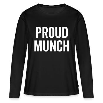 Munch fier - T-shirt manches longues Premium bio Femme - noir - Devant - Julia (174cm)